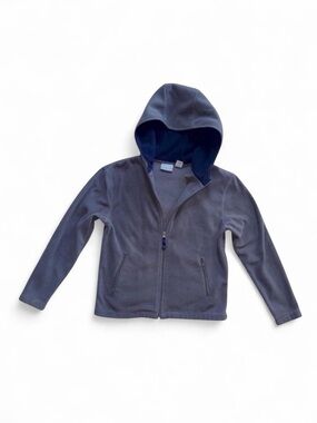 Duck Head Boys Fleece Zip Up Hoodie Blue Gray M 10-12